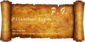 Pilischer Ixion névjegykártya